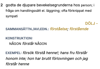 Skärmdump som visar hur förstå beskrivs ytterligare av SO.